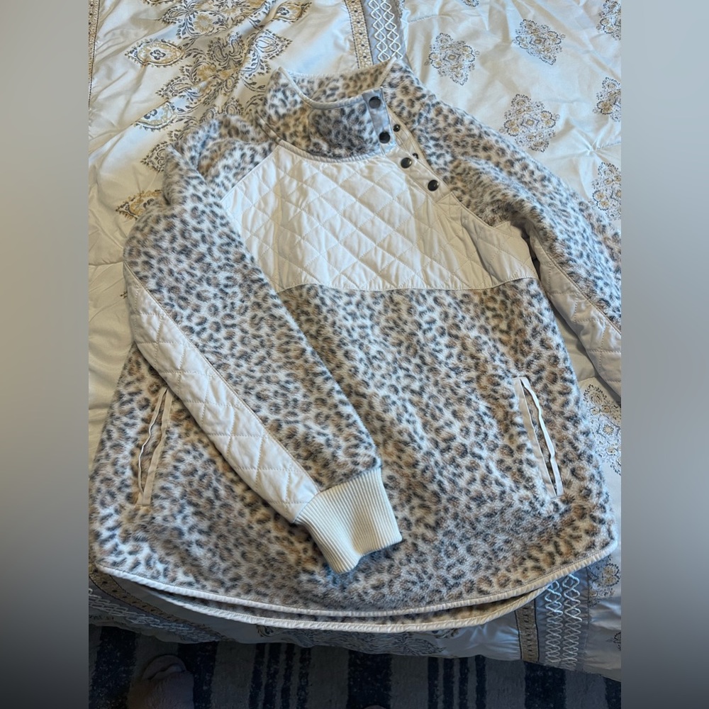 Abercrombie Asymmetrical Fleece Pullover